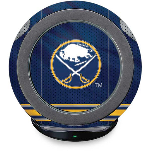 NHL Buffalo Sabres Home Jersey Fast Charge Wireless Charging Stand Skin